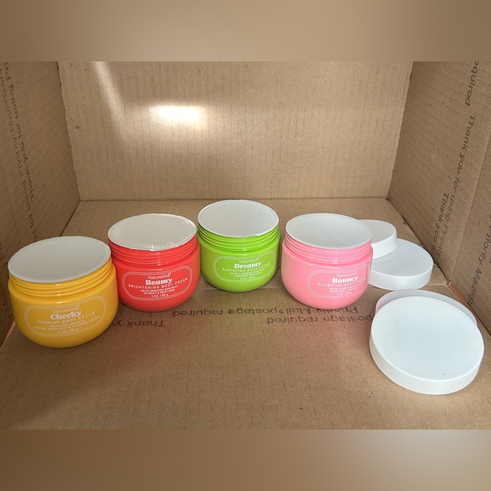 New! NatureWell Body Cream Set 3oz: Bouncy, Beamy, Dreamy, Cheeky. - Picture 5 of 5